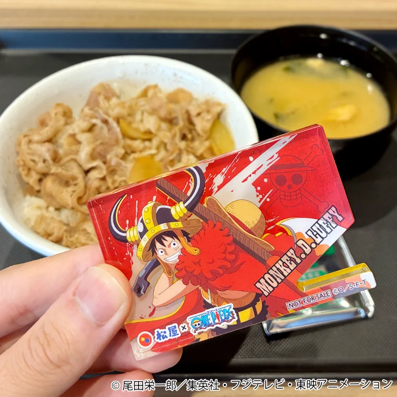 ONE PIECEセットとルフィのアクリルブロック箸置き